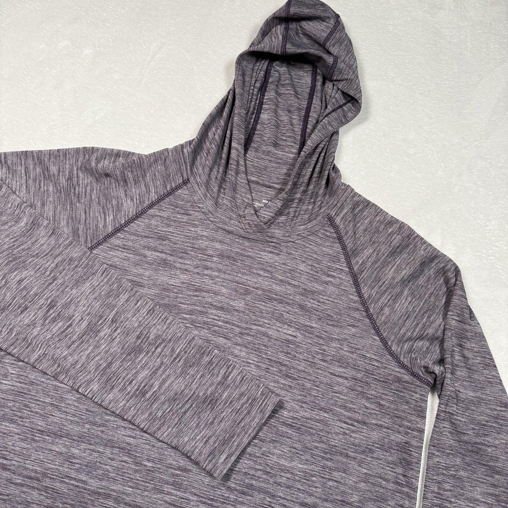 Under Armour Hoodie Womens Medium Purple HeatGear Drawstring Hem Athletic